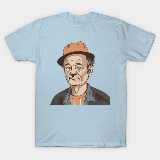 Bill Murray Fan Illustration T-Shirt by Eye Floaters